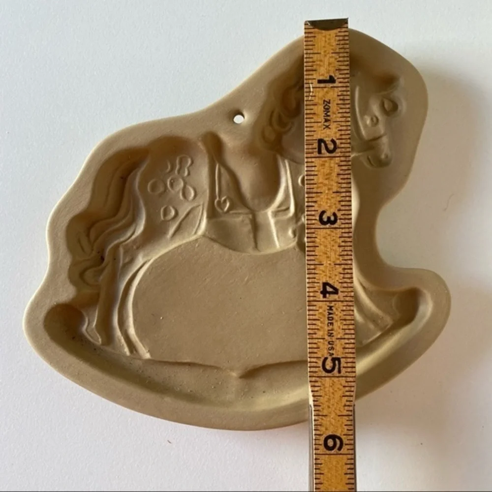 Vintage Brown Bag Cookie Art Vintage Ceramic Victorian Rocking Horse Cookie Mold